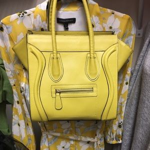 Yellow leather bag